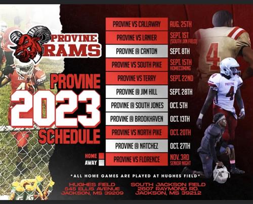 Ram City 2023 Football Schedule